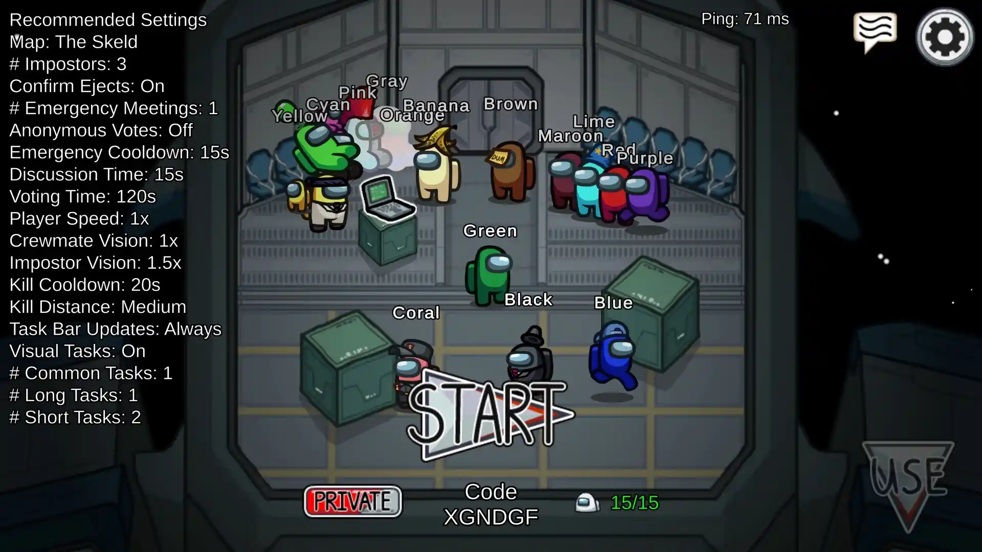 Among Us social deduction gameplay with crewmates on a spaceship