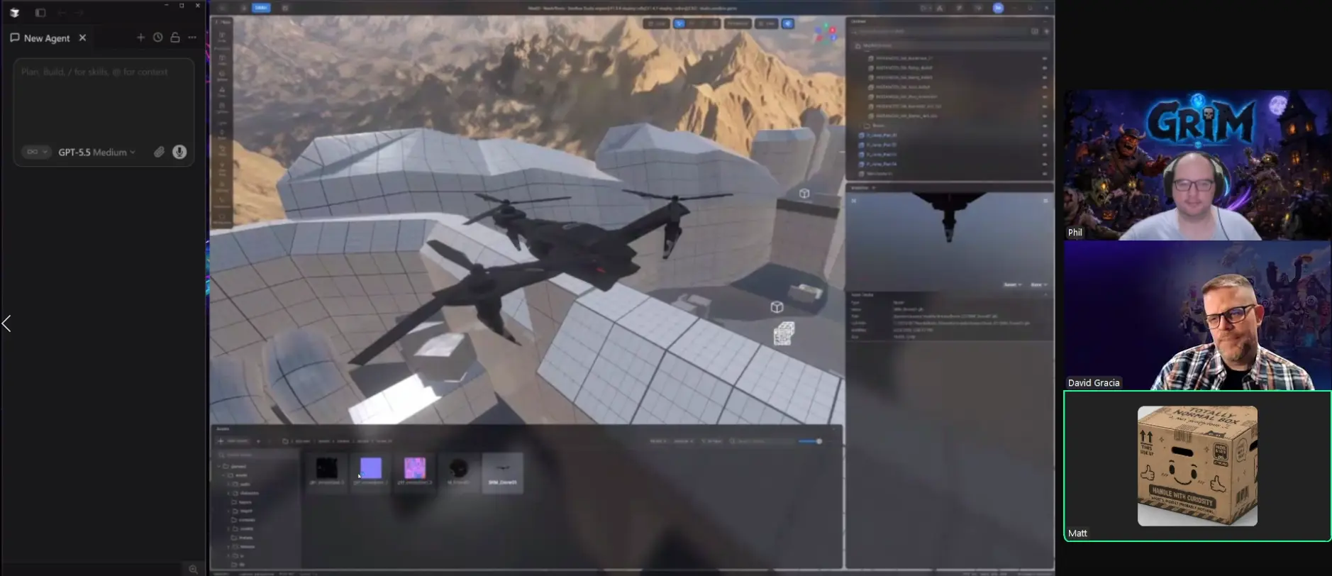 Matt's spectator-mode drone pawn built via voice-to-text prompts in Sandbox Studio
