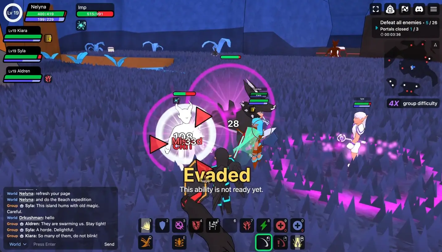 Mana Blade, a browser brawler running on a custom AI-generated WebGPU engine