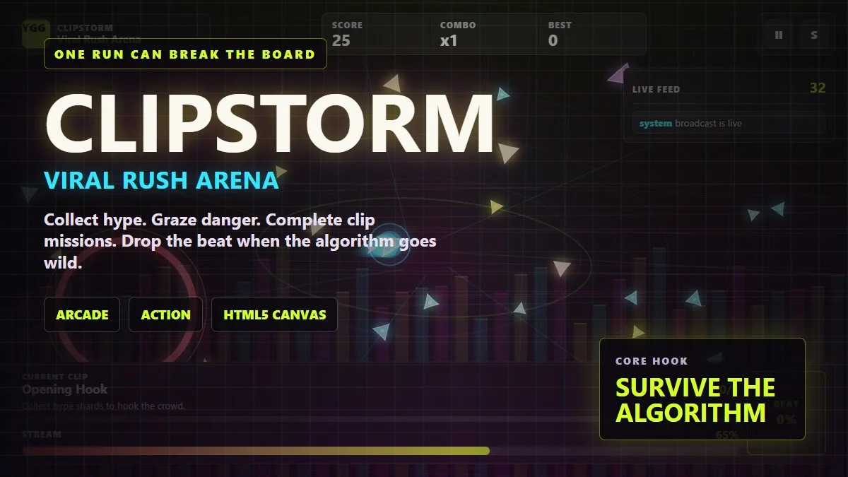 Clipstorm: Viral Rush Arena cover image