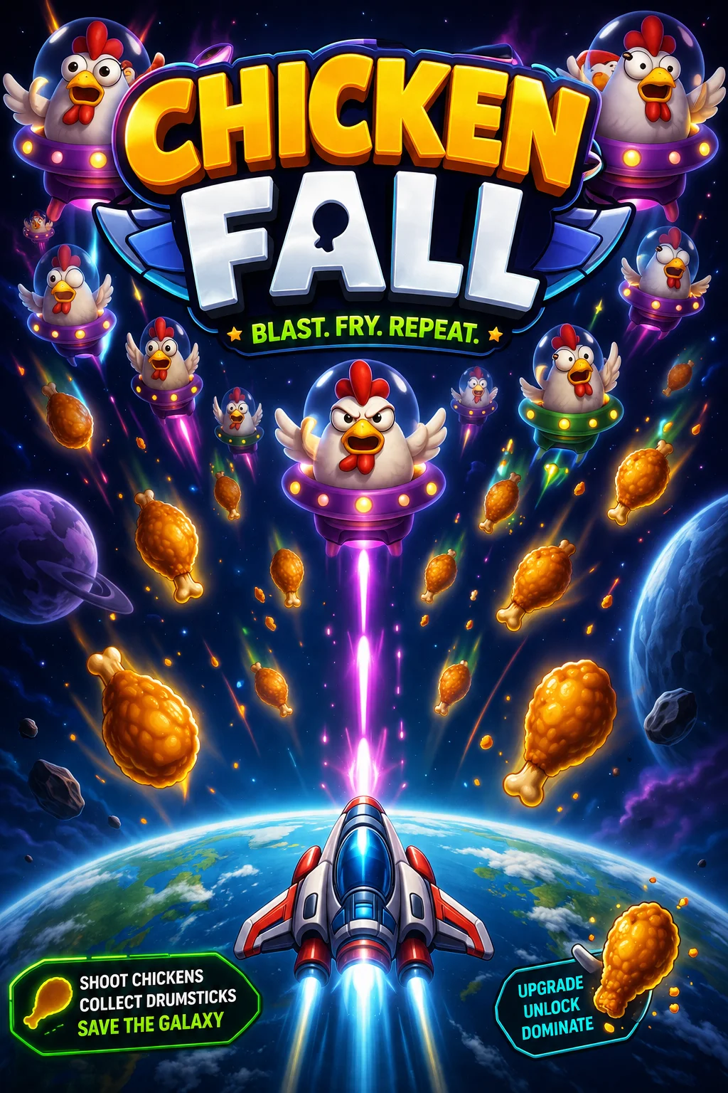 Galaxy space chicken shooter