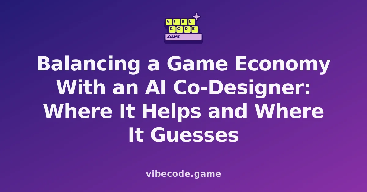 Balancing a Game Economy With an AI Co-Designer: Where It Helps and Where It Guesses