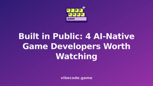 Built in Public: 4 AI-Native Game Developers Worth Watching