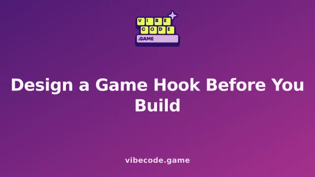 Design a Game Hook Before You Build