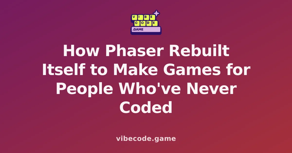 How Phaser Rebuilt Itself to Make Games for People Who've Never Coded