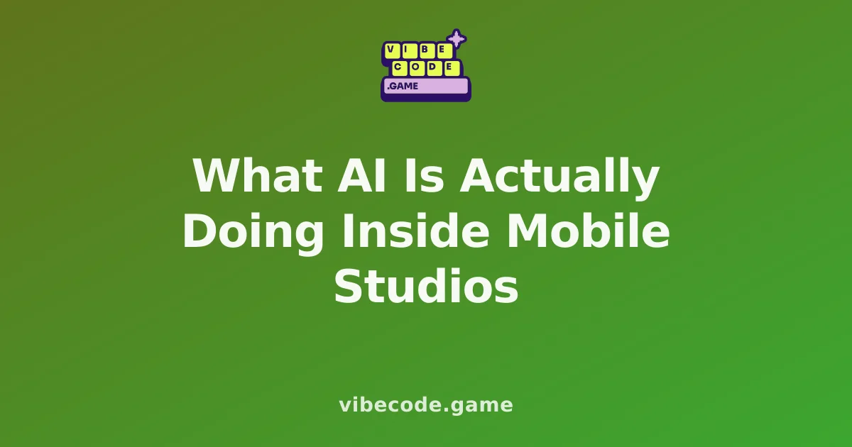What AI Is Actually Doing Inside Mobile Studios